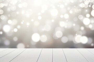 Abstract silver glitter bokeh background.