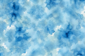 Fototapeta na wymiar watercolor Abstract blue Batik texture Background