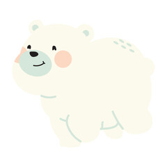 Cute polar bear  Running animal