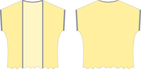 Flat sketch for fashion design
