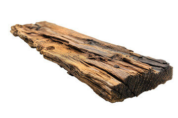 Firewood log, tree trunk cut section isolated on transparent png background, Natural brown wooden cracks.
