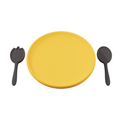 3d minimal Icon Kichen Stylized Disc Spoon Set