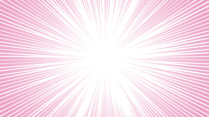 Fototapeta premium 集中線 ピンク 背景 フレーム シンプル