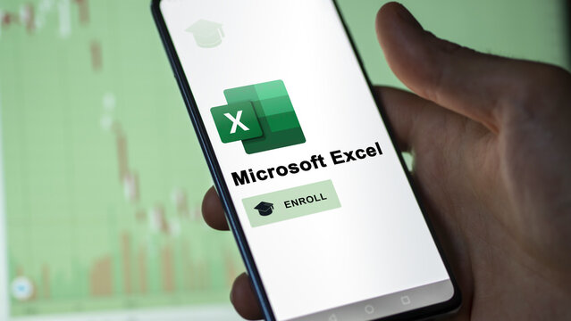 Microsoft Excel program on a phone, artificial intelligence certification by e-learning