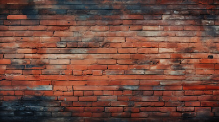 A red-painted brick wall's texture, suitable as a backdrop or wallpaper