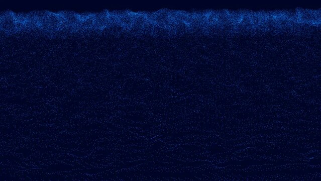 Deep blue wave forms abstract