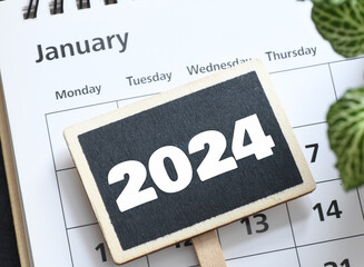2024 plans with digital marketing concepts,business team and goals