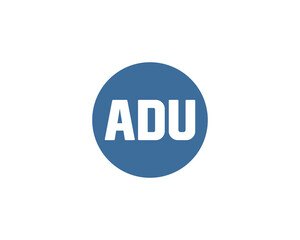 ADU logo design vector template