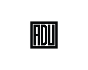 ADU logo design vector template