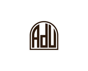 ADU logo design vector template