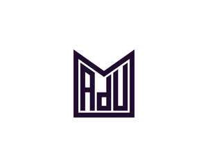 ADU logo design vector template