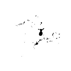 Spray  grunge black ink splash