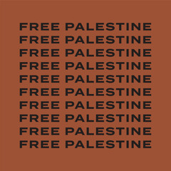 Free palestine banner vector