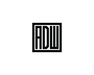 ADW logo design vector template