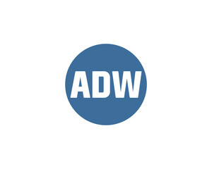 ADW logo design vector template