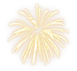 Party golden firework glittering cutout backgrounds 3d render png