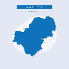 Obraz premium Vector illustration vector of Kaluga map Russia