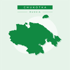 Vector illustration vector of Chukotka map Russia