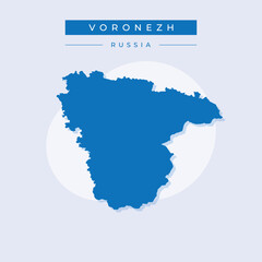 Obraz premium Vector illustration vector of Voronezh map Russia
