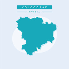 Vector illustration vector of Volgograd map Russia