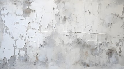 Abstract white grunge peeling cement texture on brick wall background vertical style. Old crack plaster concrete wall. Broken stonewall wallpaper. - obrazy, fototapety, plakaty