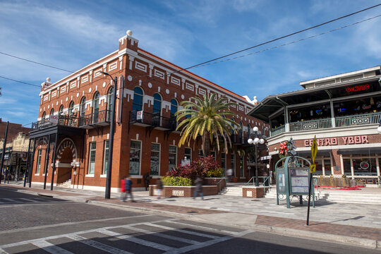 The streets of Ybor City in Tampa, Florida, USA