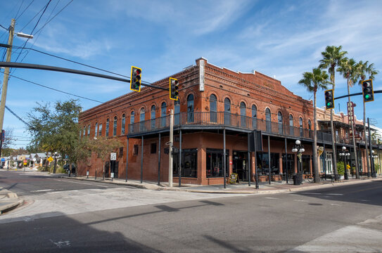 The streets of Ybor City in Tampa, Florida, USA