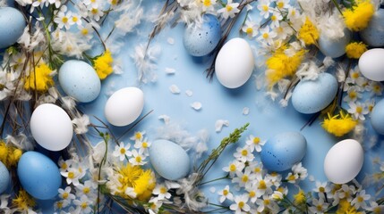 Easter delight: vibrant gypso fresh background with colorful easter eggs