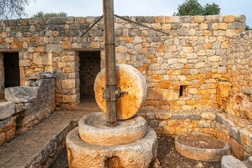 Amazing views from Kanlıdivane (ancient Canytelis), which is an ancient city situated around a big sinkhole in Mersin, Turkey.