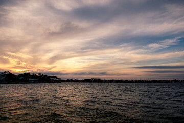 Sunset at the Boynton Inlet at Boynton Beach in Florida, USA