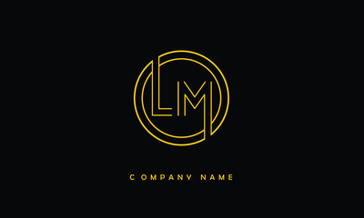 LM, ML, L, M Abstract Letters Logo Monogram