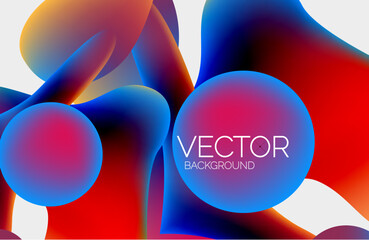 Abstract liquid bubble background. Liquid gradients