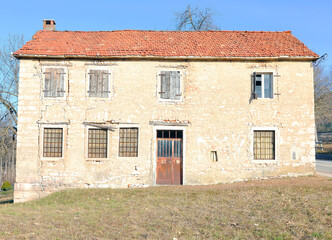 uninhabited house used as an old stable and dairy in the nineteenth century in northern Italy