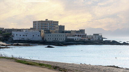 Obraz premium view of mirbat coastal beach