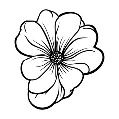 Hand drawn simple flower illustration
