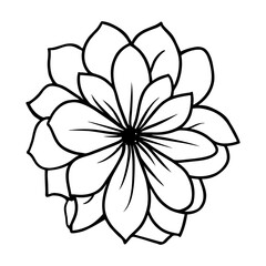 Hand drawn simple flower illustration