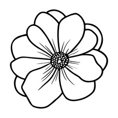 Hand drawn simple flower illustration