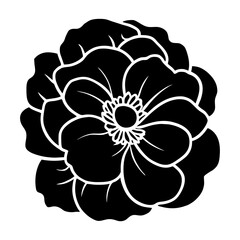 Hand drawn simple flower illustration