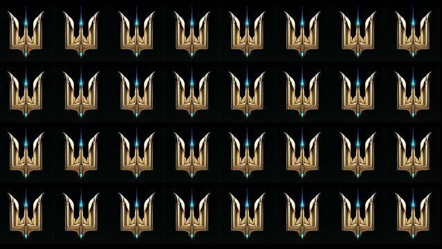 Trident Ukraine Signs Small Mix video art pattern UltraHD VJ video loop