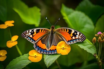 Fototapeta premium butterfly on flower
