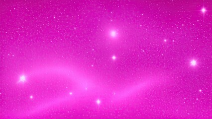 Pink particles and light abstract background with shining dots stars