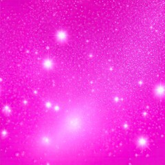 Pink particles and light abstract background with shining dots stars