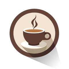 Obraz premium Coffee cup icon. Flat design.
