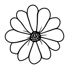 Hand drawn simple flower illustration