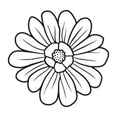 Hand drawn simple flower illustration