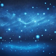 Fototapeta premium Blue particles and light abstract background with shining dots stars