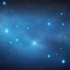 Fototapeta na wymiar Blue particles and light abstract background with shining dots stars