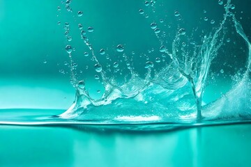 water splash on blue