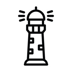 lighthouse line icon illustration vector graphic. Simple element illustration vector graphic, suitable for app, websites, and presentations isolated on white background