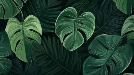 Abstract Green Foliage Background – Lush Botanical Patterns for Natural and Artistic Designs, Perfect for Summer and Outdoor Themes.